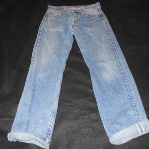 LEVI'S 501 FLY BUTTON JEANS MADE IN USA 33W 31L